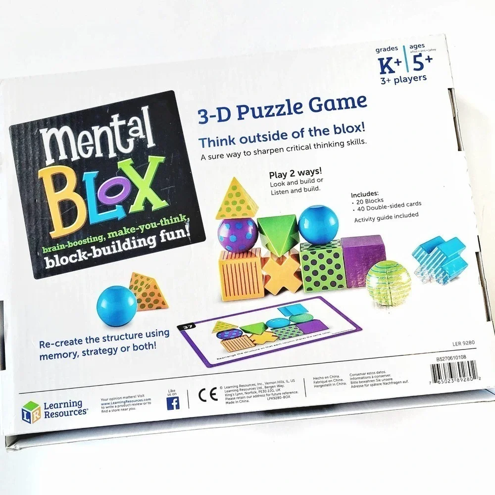 Learning Resources Mental Blox 3D Blocks Puzzle